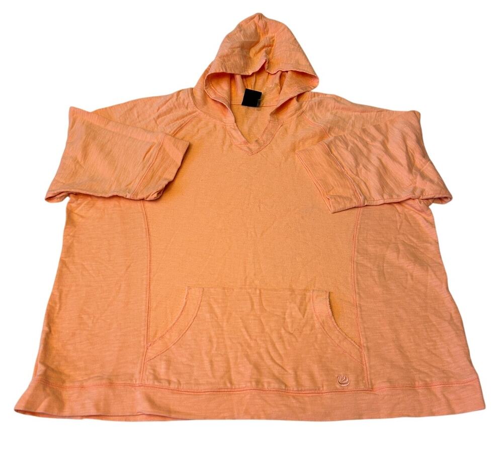 Gloria Vanderbilt Sport SKYLAR Hoodie Women's Size 2X Orange Lightweight